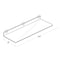 Azar Displays 24"W x 8"D Clear Acrylic Shelf for Pegboard and Slatwall, PK4 556008 - alternate 2